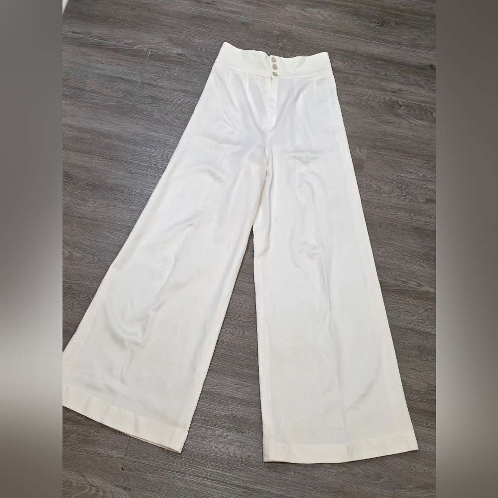 Vintage 70's Bell Bottom Pants High Waisted 26 Inch Waist 31 Inseam 14 Inch Bell - Picture 6 of 8